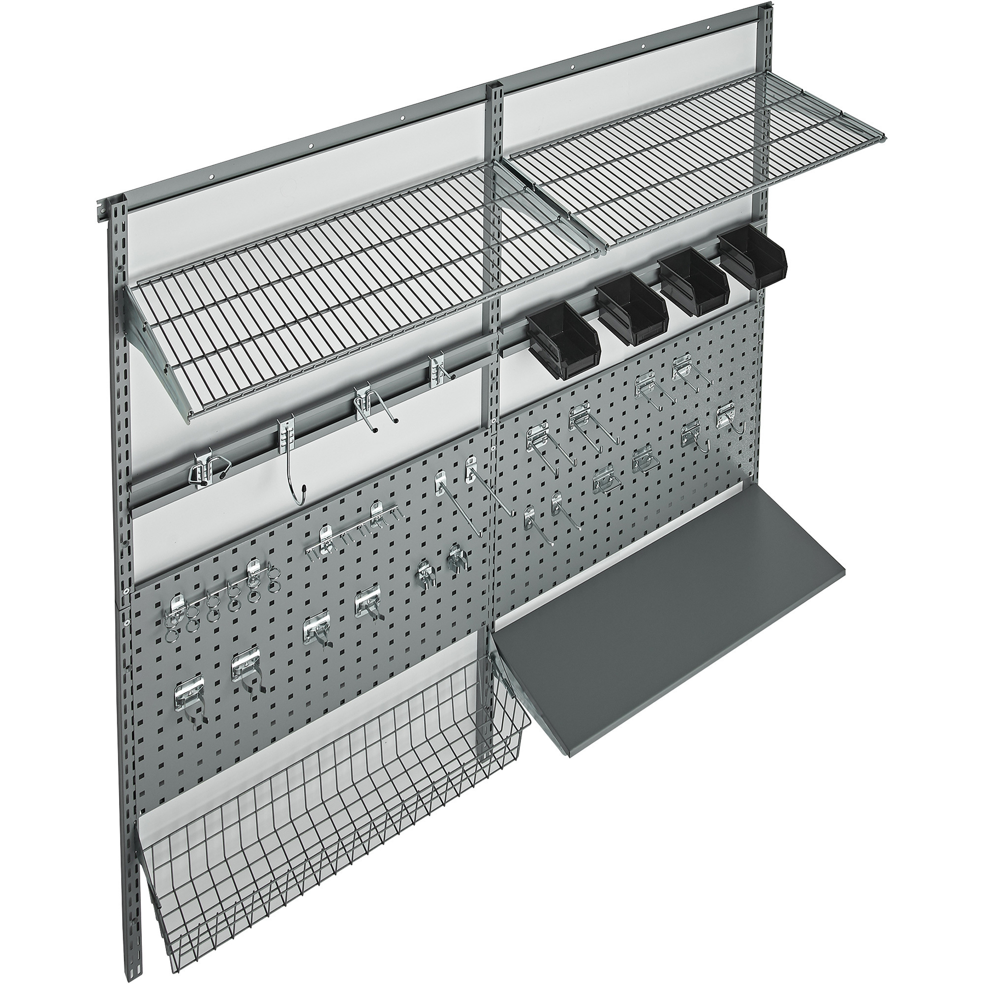 Triton Products Storability Double LocBoard Modular Wall Storage System, 375-Lb. Capacity, Steel, Model# 1740